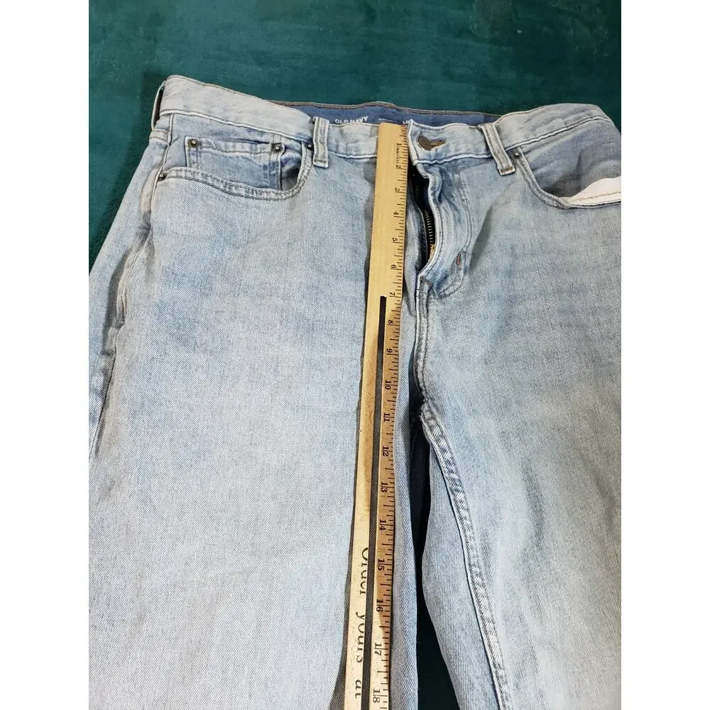Old Navy Jeans Size 34x32 Mens Blue Pants Stretch Denim Mid Rise Loose Straight